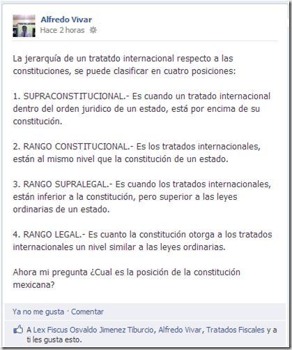 Facebookeros Diabólicos: Jerarquía Tratados Internacionales