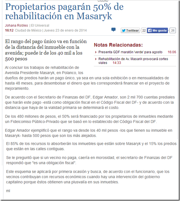 Propietarios pagaran 50% de rehabilitacion en Masaryk