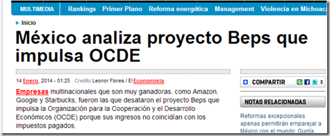 Mexico analiza proyecto Beps que impulsa OCDE